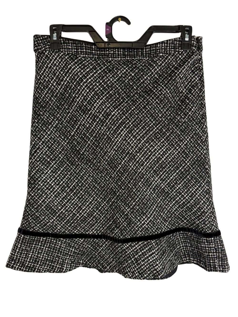 3/$20 GAP Wool Blend Black & White Tweed Midi Skirt Size 10
